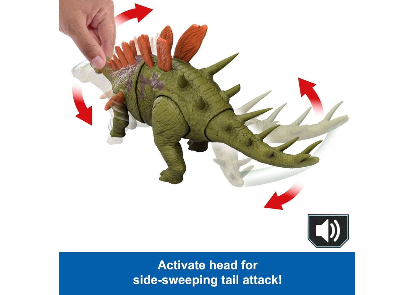 Динозавр Кентрозавр 28см зі звуком Jurassic World Chaos Theory Kentrosaurus Mattel JCL65