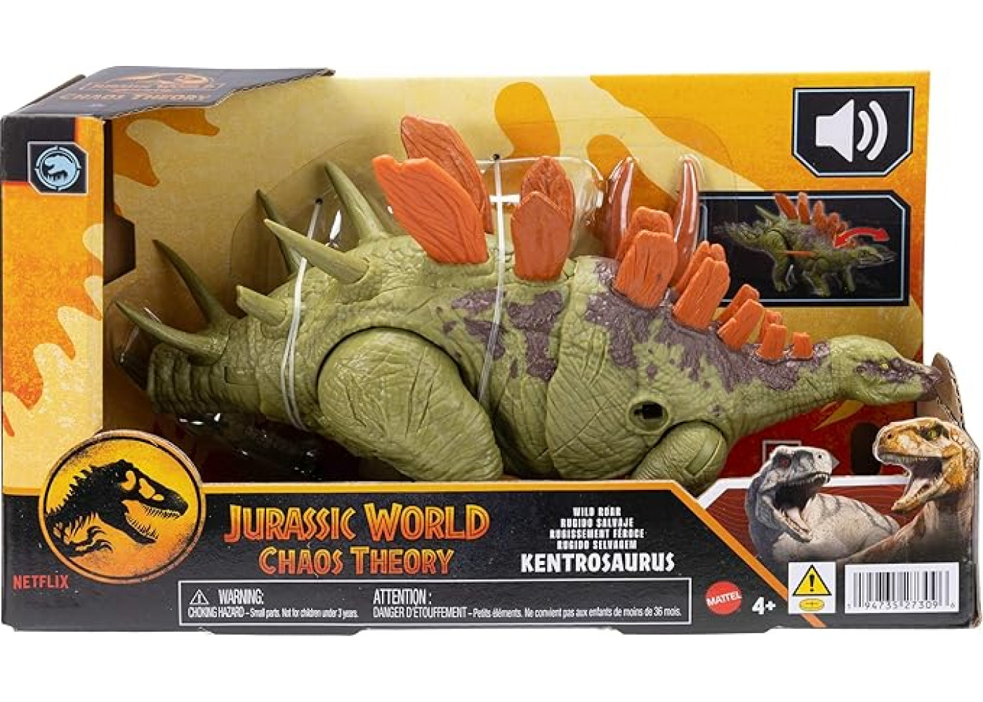 Динозавр Кентрозавр 28см зі звуком Jurassic World Chaos Theory Kentrosaurus Mattel JCL65
