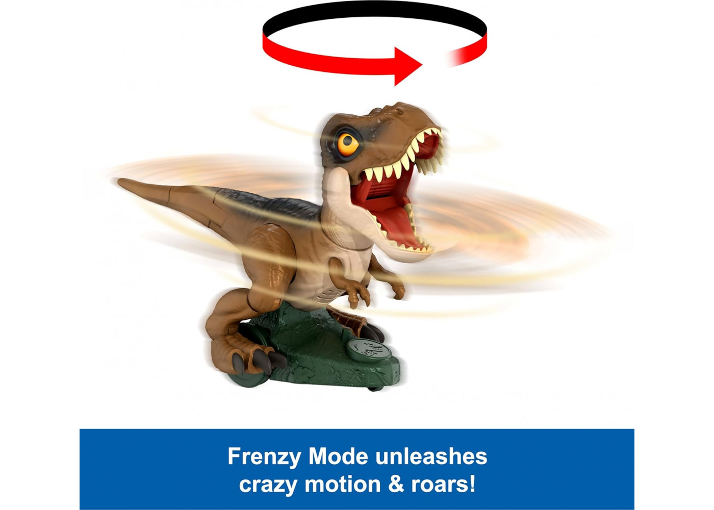 Динозавр Тиранозавр Рекс На Пульті зі Звуком Jurassic World Roarin’ Frenzy T Rex Mattel HTP60
