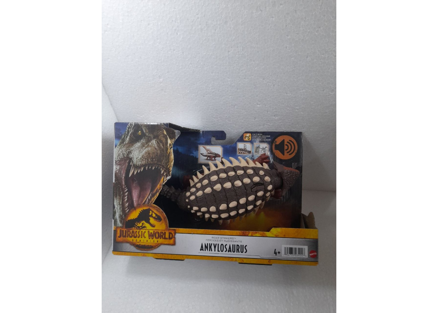Фігурка Динозавр (Уцінка) Анкілозавр Jurassic World Roar Strikers Ankylosaurus Mattel BHDX36