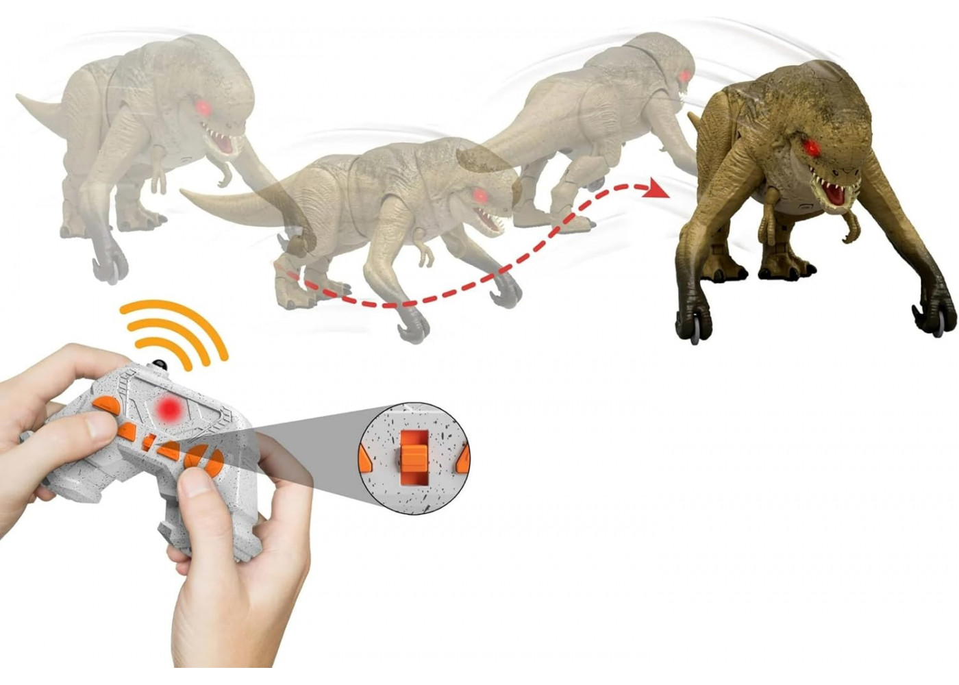 Динозавр Дистортус Рекс Гонитва та Атака на Пульті Jurassic World Distortus Rex Track'N Chomp Mattel JGB65