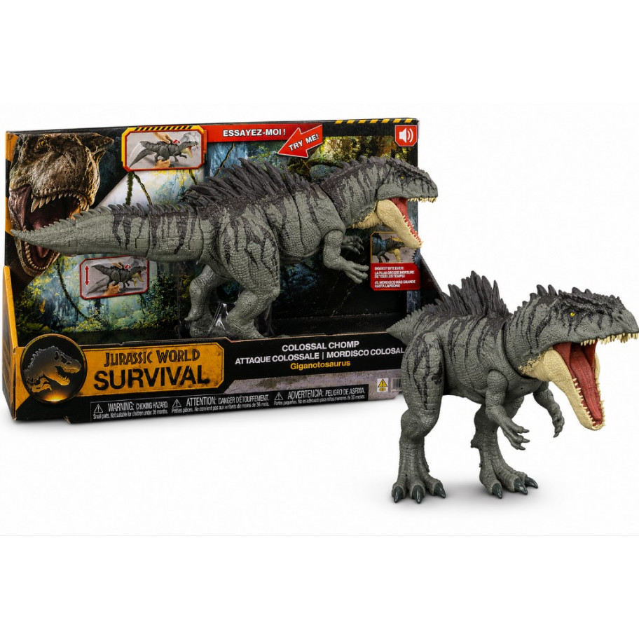 Динозавр Гіганотозавр 71 см Виживання Jurassic World Survival Colossal Attack Giganotosaurus Mattel JKG93