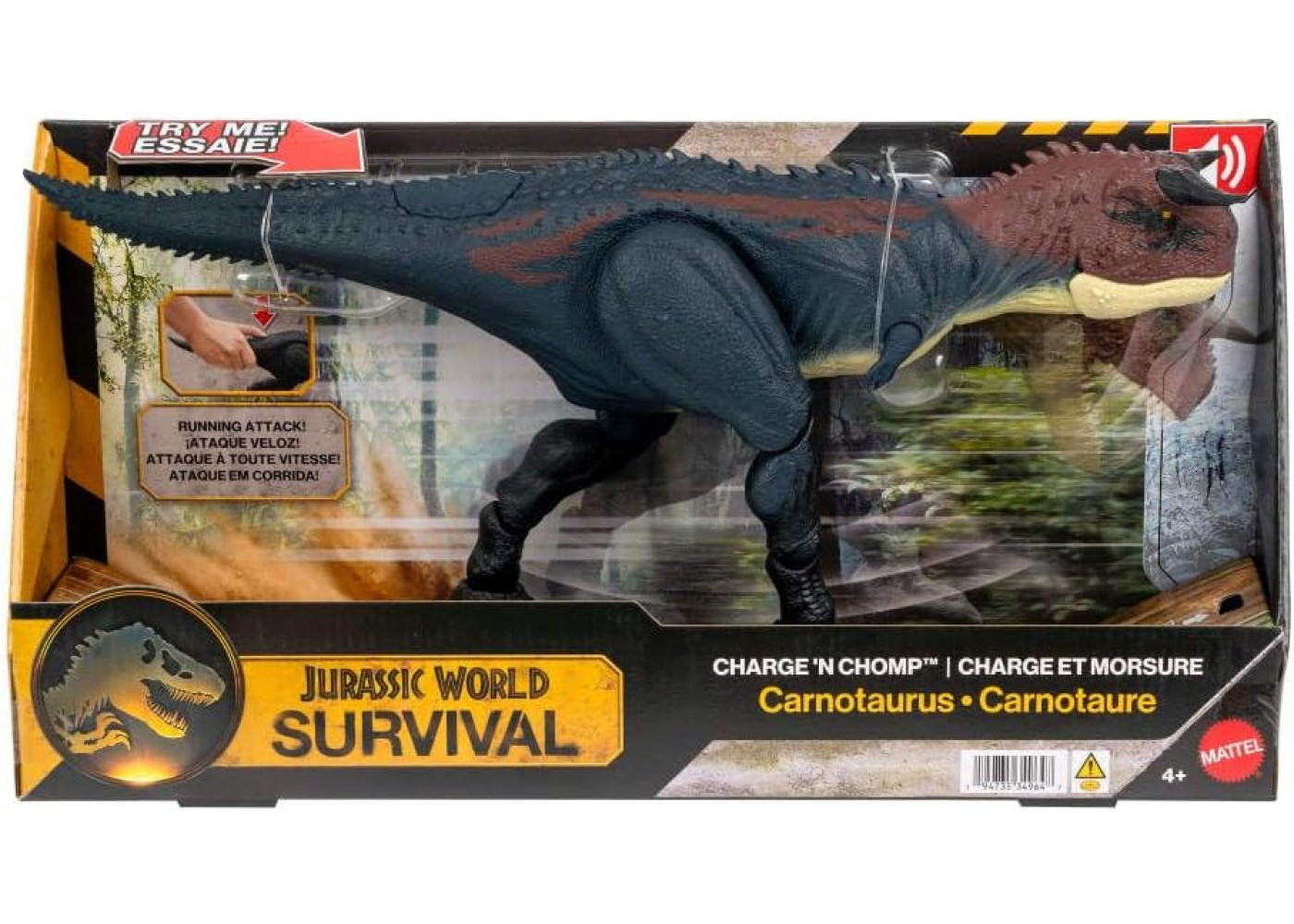 Динозавр Карнотавр 43 см Выживание со Звуком  Jurassic World Survival Carnotaurus Mattel JKG85