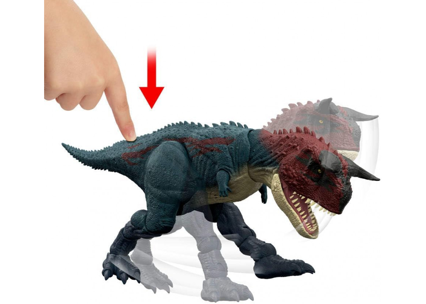 Динозавр Карнотавр 43 см Выживание со Звуком  Jurassic World Survival Carnotaurus Mattel JKG85