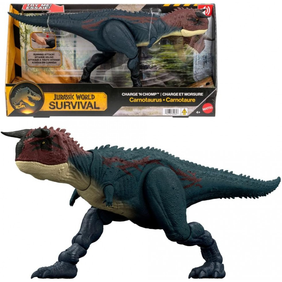 Динозавр Карнотавр 43 см Виживання зі Звуком  Jurassic World Survival Carnotaurus Mattel JKG85