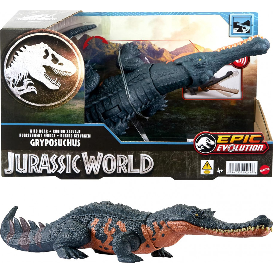 Фигурка Крокодил Грипозух со звуком Jurassic World Gryposuchus Mattel HTK71