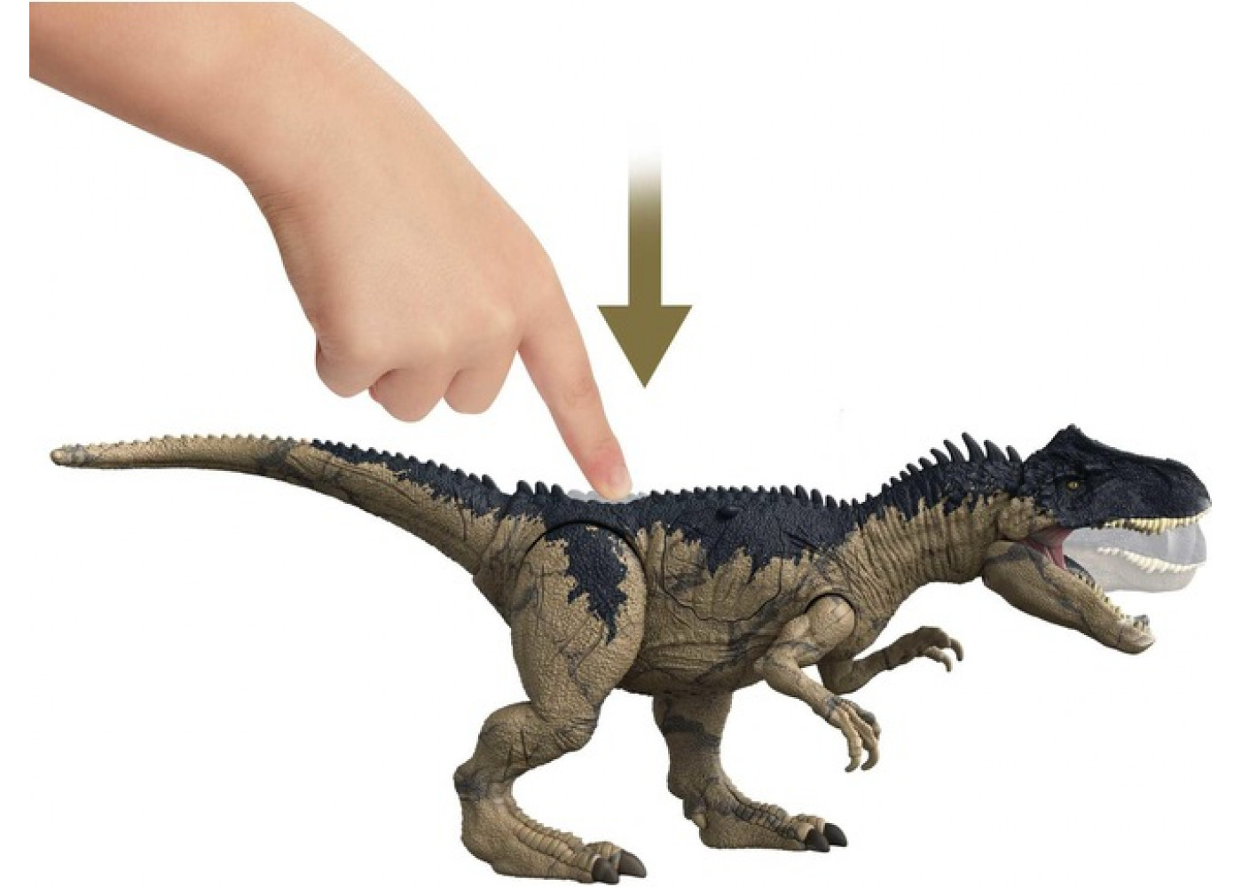 Фигурка Динозавр Аллозавр 45 см со звуком Jurassic World Allosaurus Extreme Damage Mattel HFK06