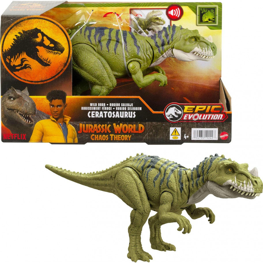 Фігурка Динозавр Цератозавр зі Звуком Jurassic World Ceratosaurus Mattel HTK74