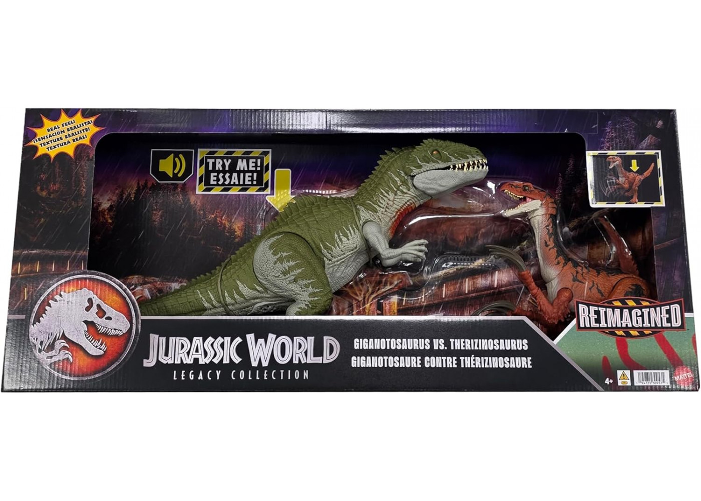 Динозаври Теризинозавр проти Гіганотозавра Jurassic World Giganotosaurus vs Therizinosaurus Mattel JGB63