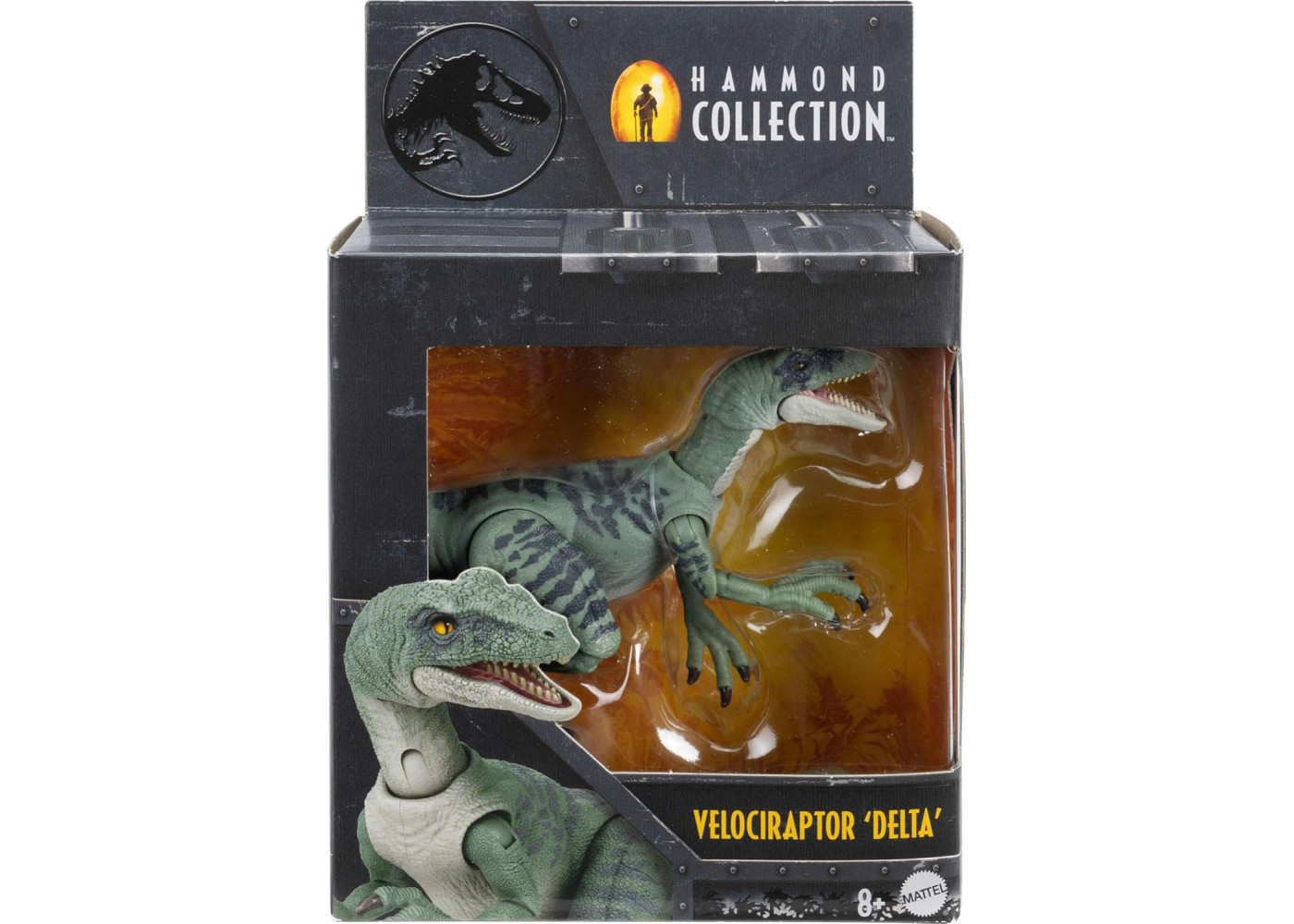 Фігурка Динозавр Велоцираптор Дельта Jurassic World Hammond Collection Velociraptor Delta Mattel HTV63