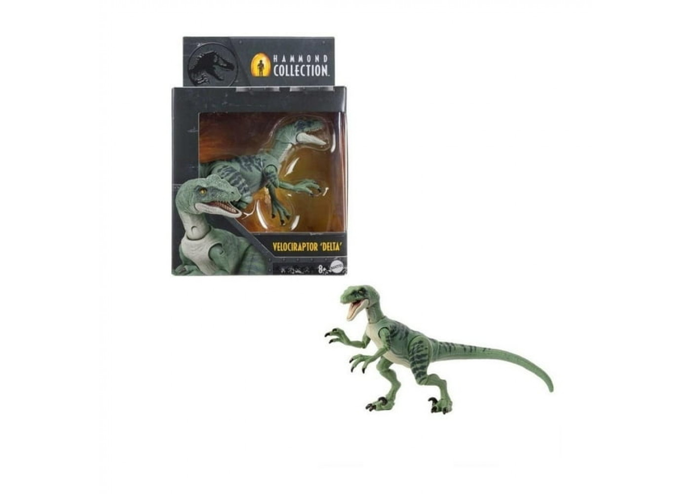 Фігурка Динозавр Велоцираптор Дельта Jurassic World Hammond Collection Velociraptor Delta Mattel HTV63