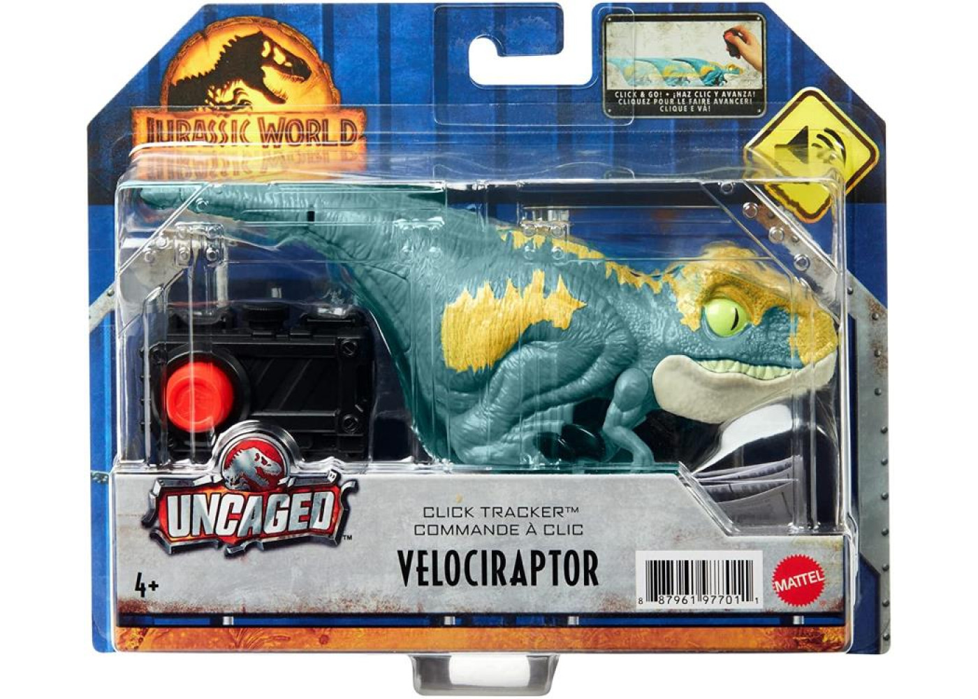 Фігурка Динозавр на пульті Велоцираптор Jurassic World Velociraptor Click Tracker Mattel GYN39