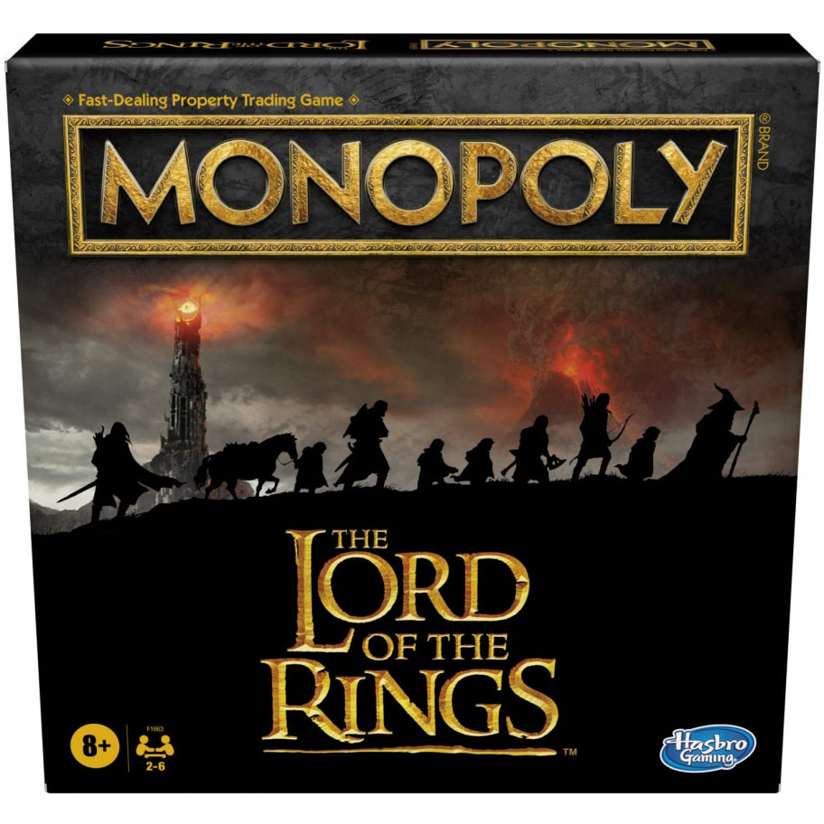 Настольная Игра Властелин Колец на Английском Языке Monopoly The Lord of The Rings Edition Board Game Hasbro F1663