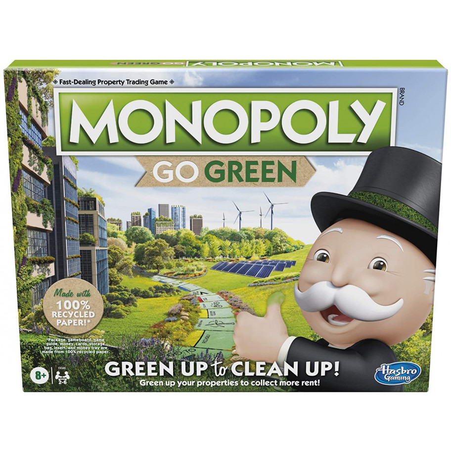 Настольная Игра Эко Монополия Грин на Английском Языке Monopoly Go Green Hasbro E9348