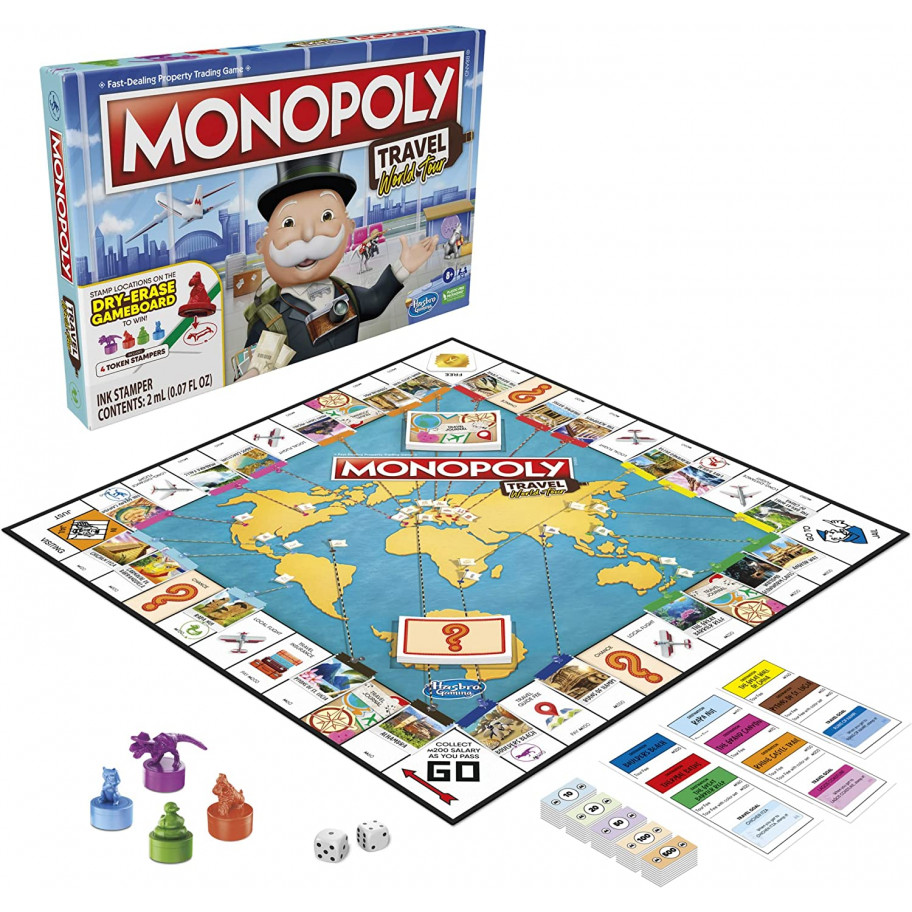 Настольная Игра Монополия Мировое Путешествие на Английском Языке Monopoly World Tour Hasbro F4007