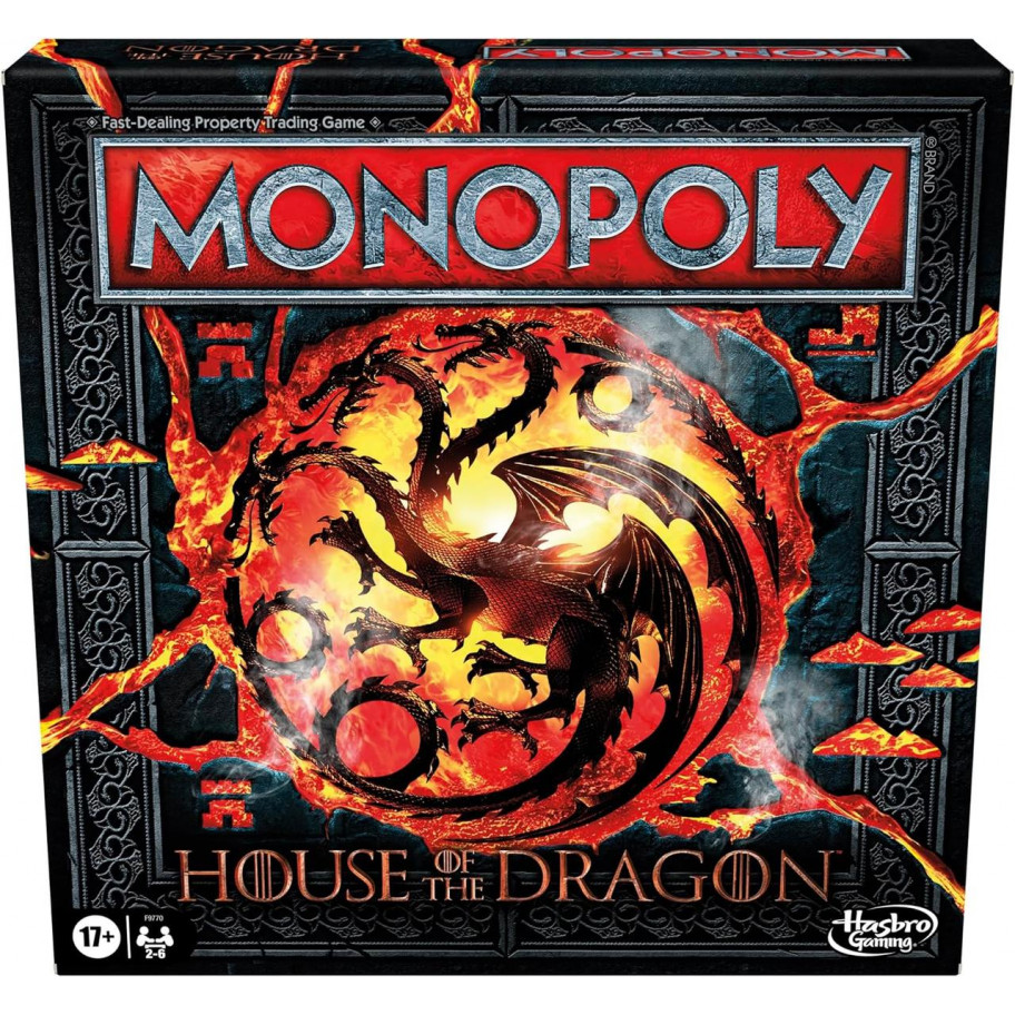 Монополія (примʼята коробка) Дім Драконів англійською мовою Monopoly House of the Dragon Hasbro BF9770