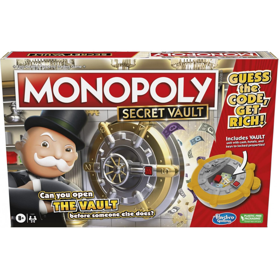 Настільна Гра Монополія Секретний Сейф Англійською мовою Monopoly Secret Vault Hasbro F5023