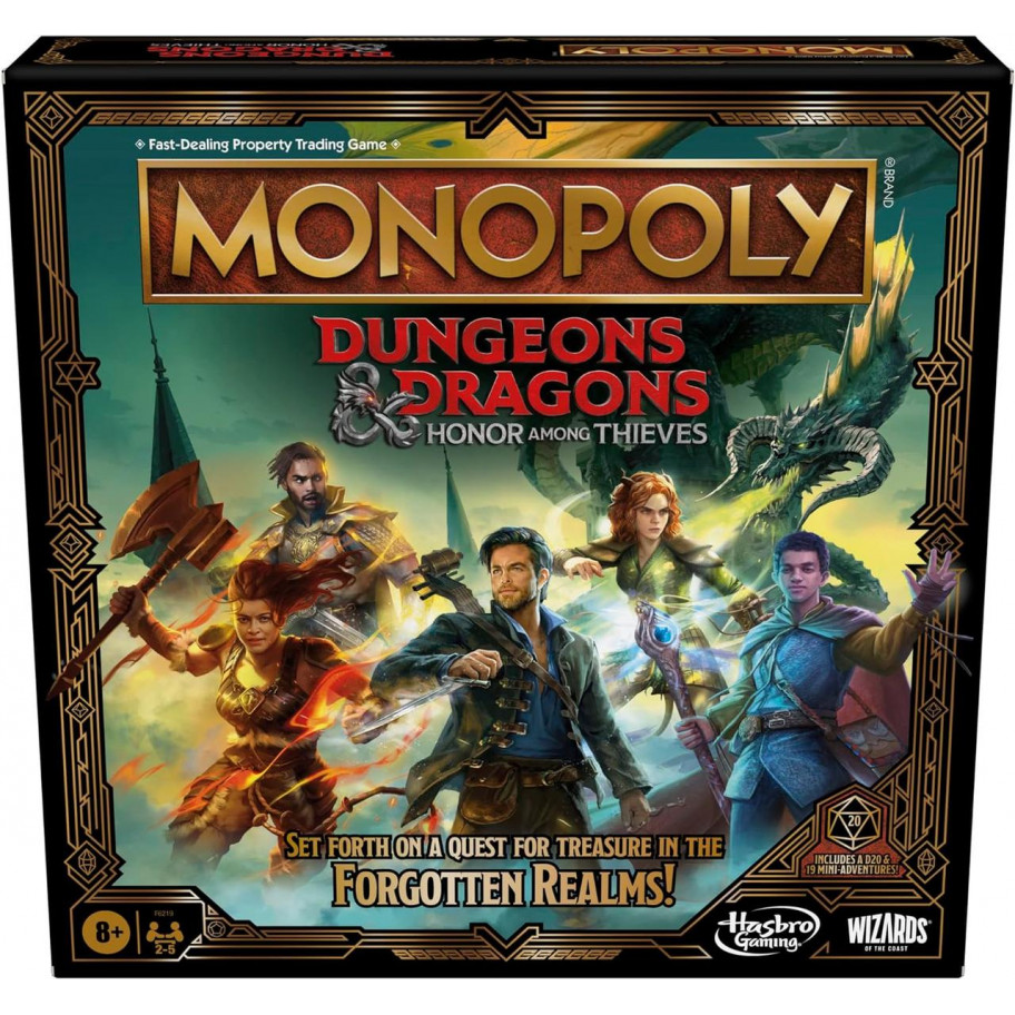Настільна Гра (примʼята коробка) Монополія Підземелля та Дракони Monopoly Dungeons & Dragons Hasbro BF6219