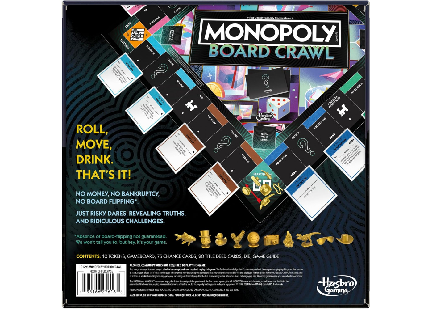Настольная Игра Алкогольная Монополия Monopoly Board Crawl Drinking Game Hasbro G1298