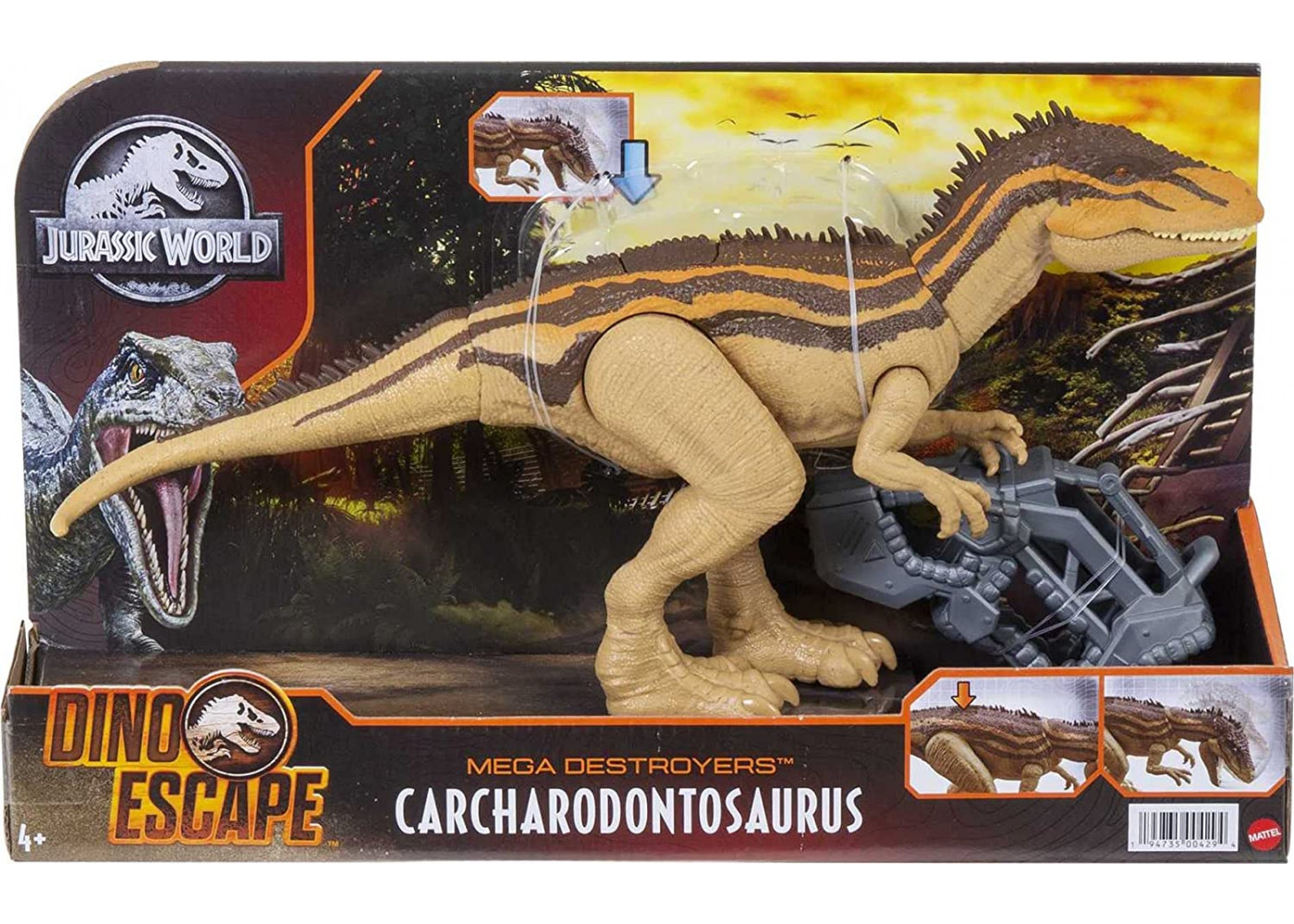 Купить Динозавр Кархародонтозавр Мир Юрского Периода Jurassic World  Carcharodontosaurus Mattel HBX39 по цене 899 грн. от производителя