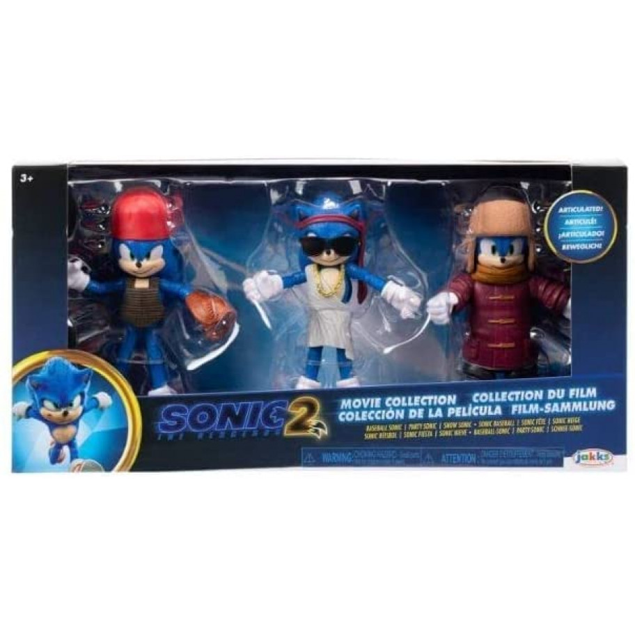 Набір 3 Фігурки Їжачок Сонік 2 Sonic The Hedgehog 2 Jakks 41450