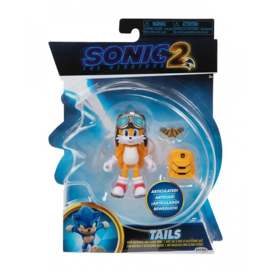 Фігурка Їжачок Сонік 2 Таїлз в окулярах Sonic The Hedgehog 2 Tails Jakks 41498