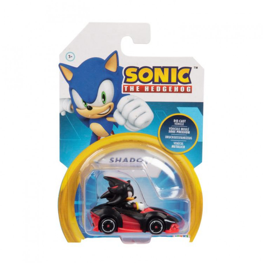 Машинка та Фігурка Їжачок Сонік Шедоу Sonic the Hedgehog Shadow Jakks 40922