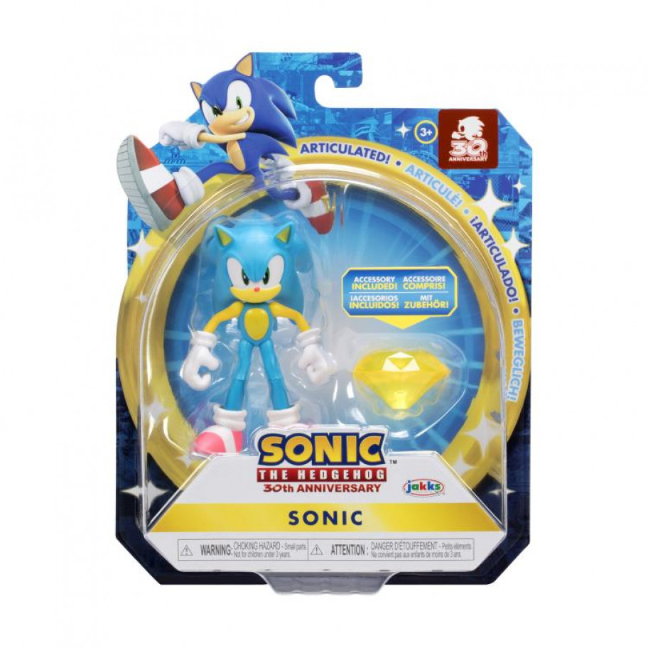 Фігурка Їжачок Соник зі Смарагдом Sonic The Hedgehog Yellow Chaos Emerald Jakks 40901