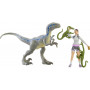 Фигурки Ясмина Яз и Велоцераптор С Малышами Коми Jurassic World Yasmina Yaz & Velociraptor Mattel HBY64