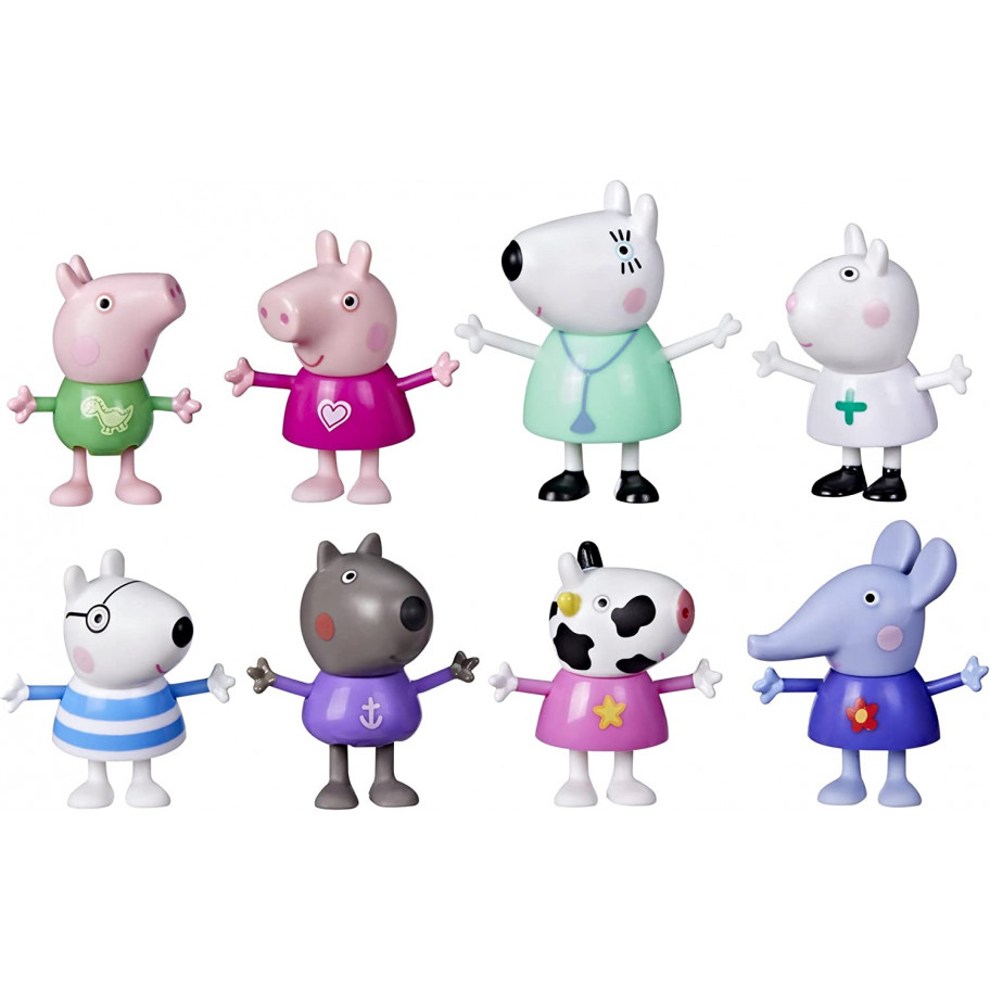 Фігурки Свинка Пеппа 8 шт у лікаря Peppa Pig Hasbro F4827