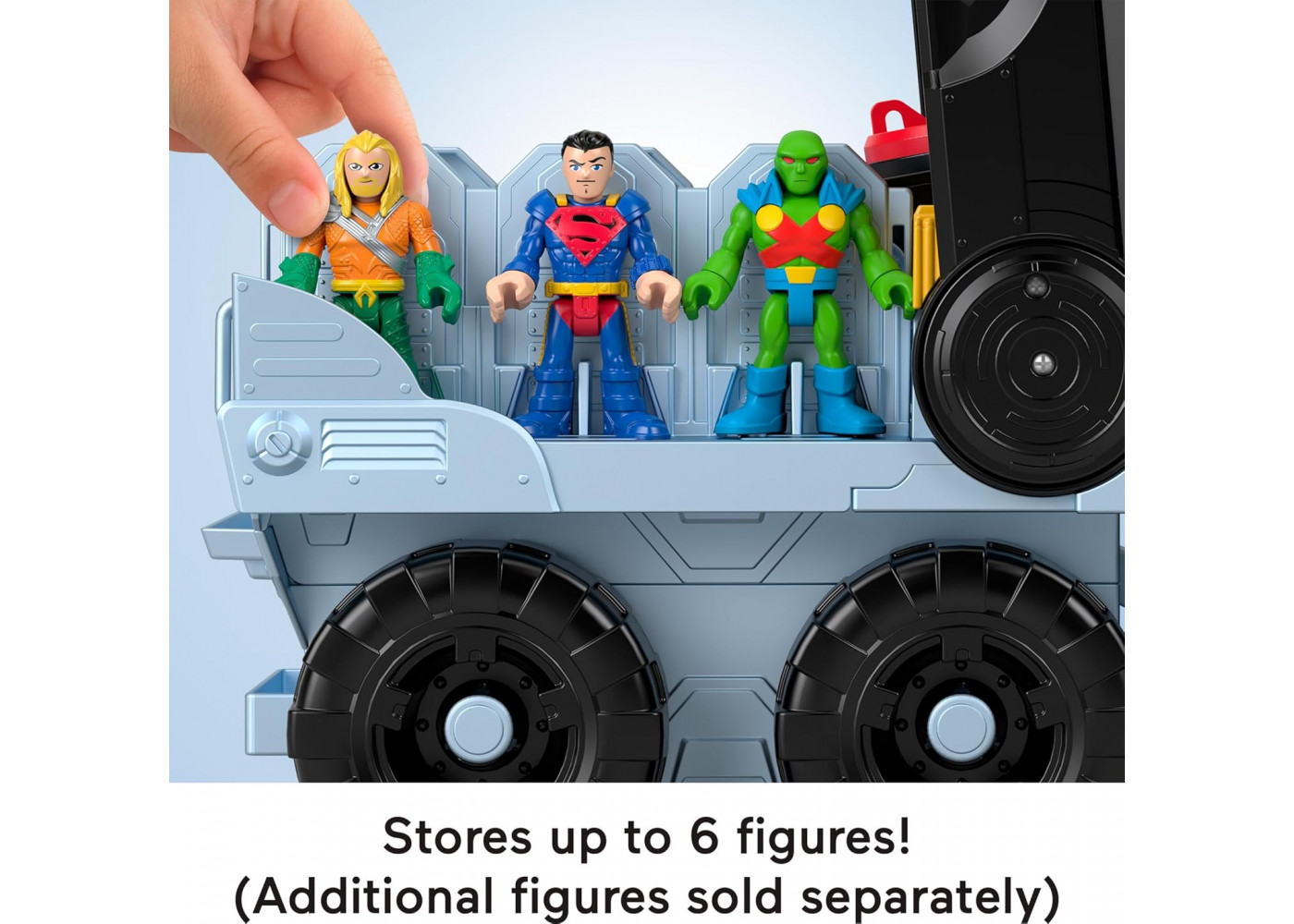 Бетмобиль 44 см с Фигуркой Бетмена Супер Друзья Свет Звуки DC Batmobile Batman Imaginext Fisher-Price JDD73