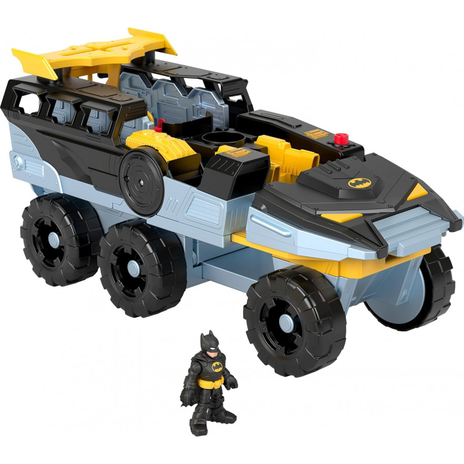Бетмобиль 44 см с Фигуркой Бетмена Супер Друзья Свет Звуки DC Batmobile Batman Imaginext Fisher-Price JDD73