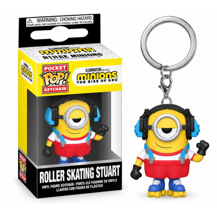 Брелок Фигурка Фанко Миньоны 2 Стюарт на Роликах Minions 2 Stuart Roller Skating Keychain Funko 47797