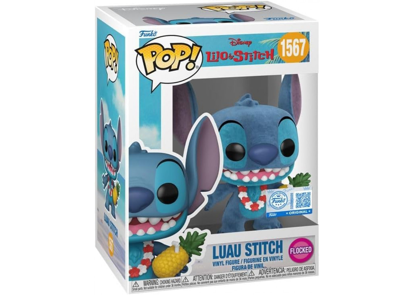 Фигурка Фанко Луау Стич №1567 Lilo and Stitch Luau Stitch Flocked Funko 87200