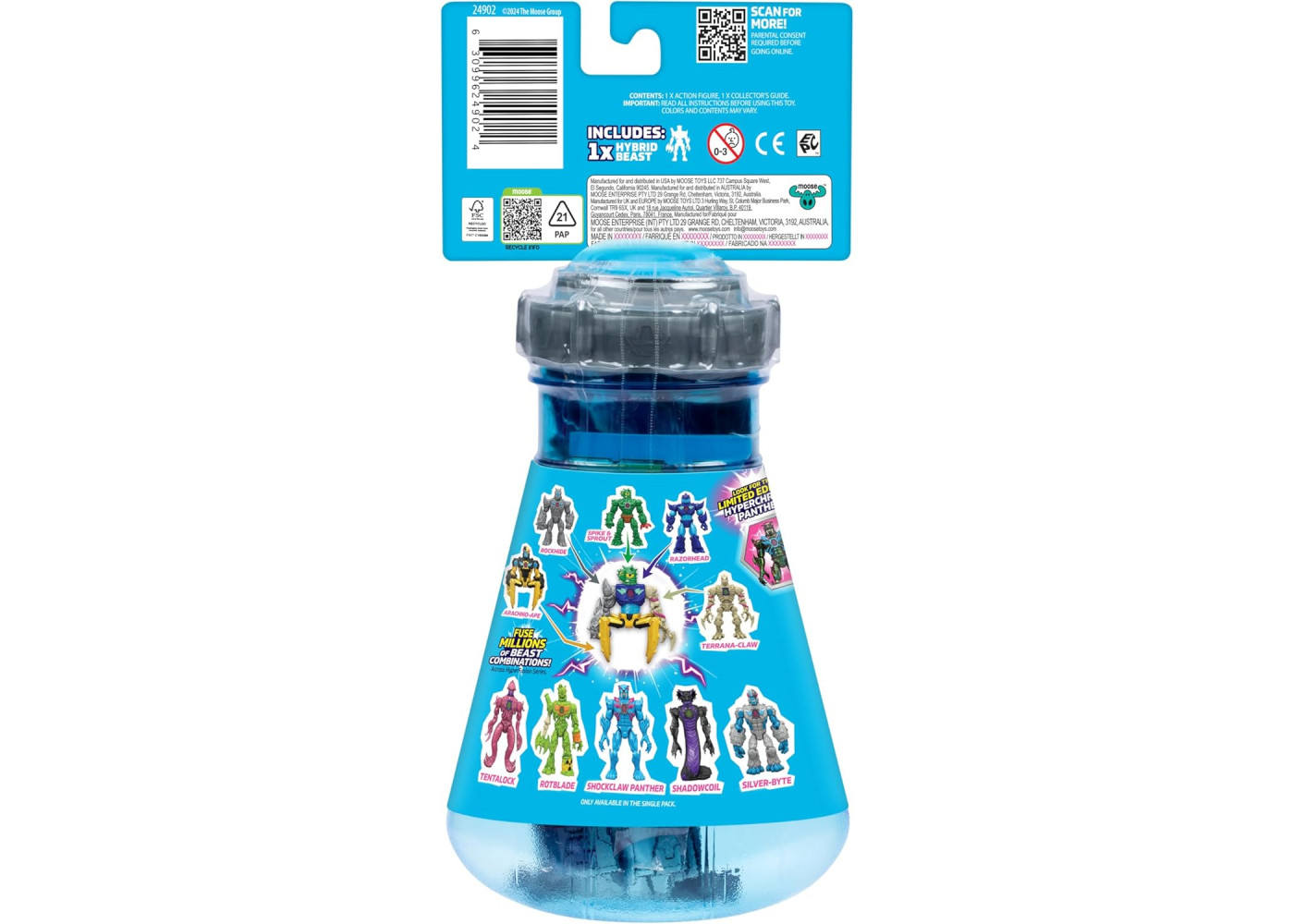 Фигурка-сюрприз Пантера Лаборатория Мистера Биста MrBeast Lab Mix & Match Moose Toys 24902