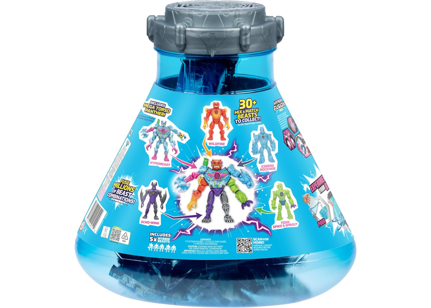 Мега-набор гибридов Мистера Биста MrBeast Lab Create 5 Mix & Match Action Figures Moose Toys 24910