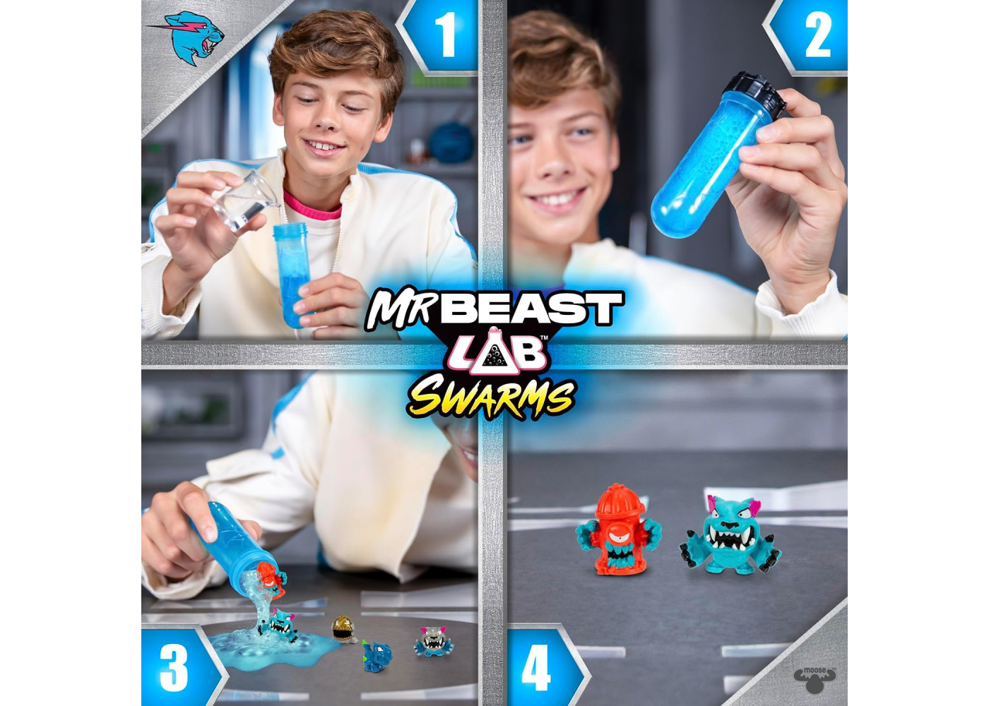 Набір-сюрприз Лабораторія Містера Біста MrBeast Lab Swarms Lab Pack Experiment Moose Toys 24708