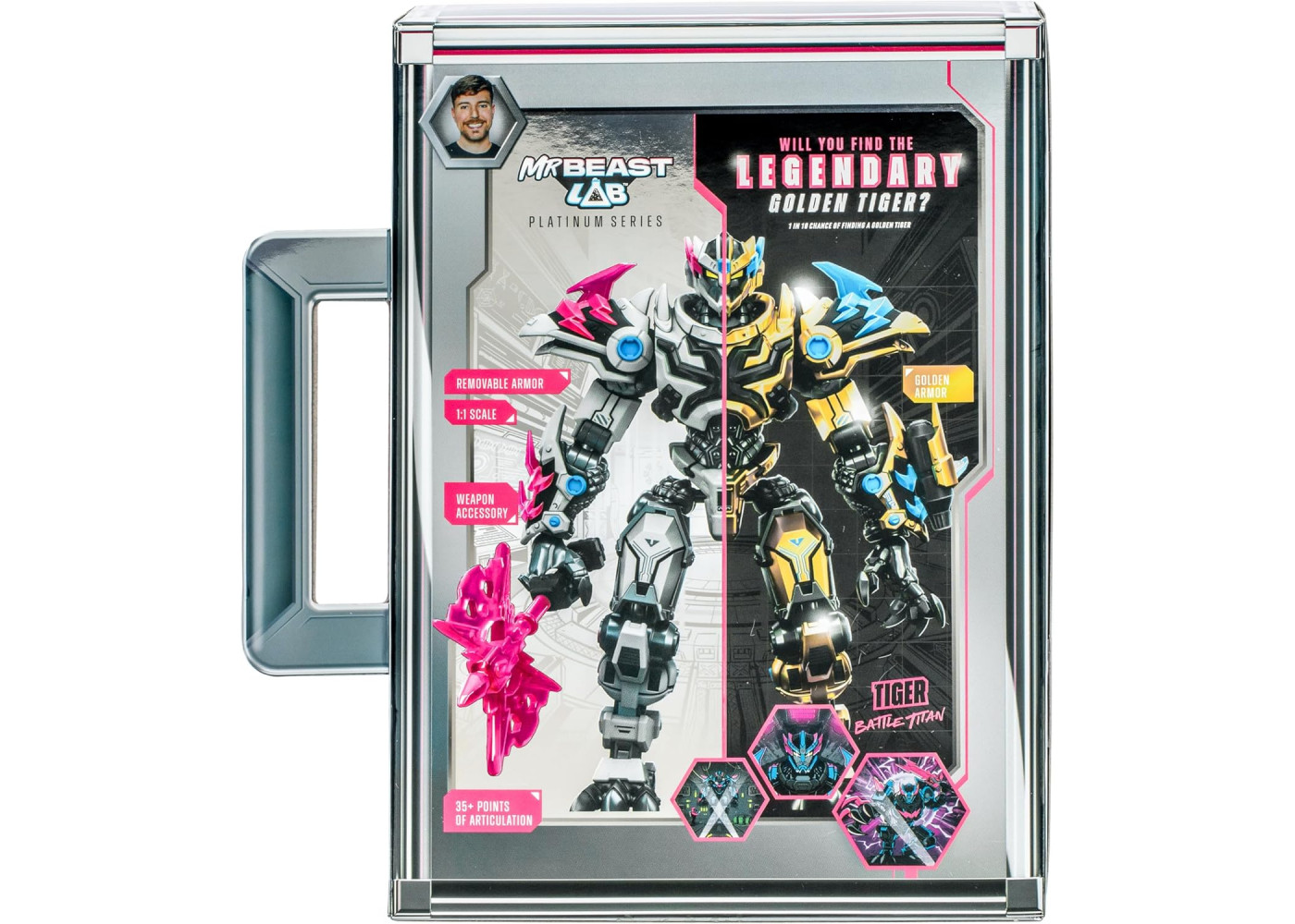 Фігурка Сюрприз Тигр Містер Біст MrBeast Lab Platinum Series Tiger Battle Titan Moose Toys 24806