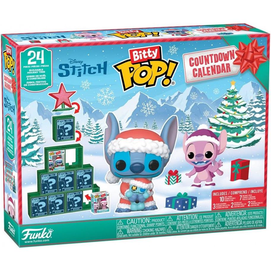 Адвент Календар 24 дні Зворотнього Відліку Стіч Countdown Calendar Disney Stitch Holiday Funko 87002