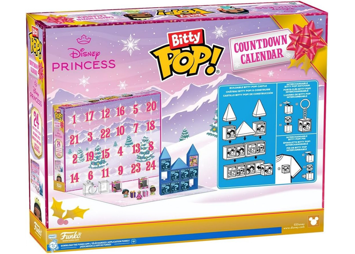 Фігурки Фанко 24 шт Адвент Календар Принцеси Діснея Advent Calendar Disney Princess Funko 87001