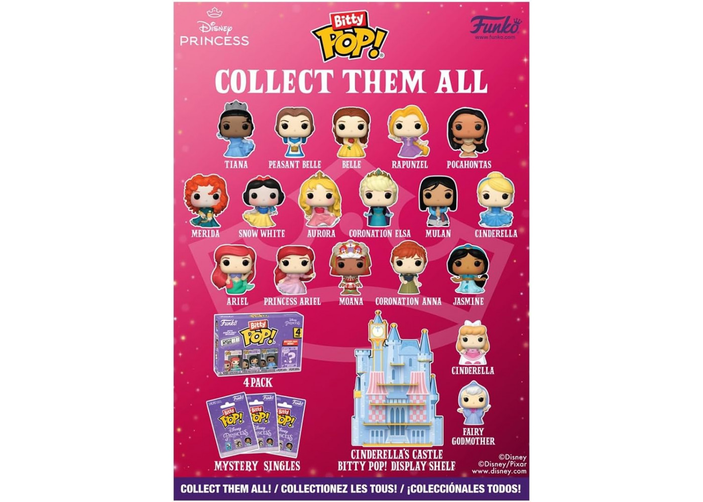 Фігурки Фанко 24 шт Адвент Календар Принцеси Діснея Advent Calendar Disney Princess Funko 87001