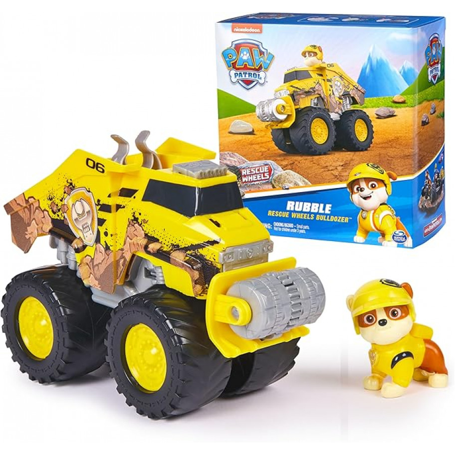Машинка Бульдозер з Фігуркою Кремеза Щенячий Патруль Paw Patrol Rubble's Bulldozer Spin Master 6070423