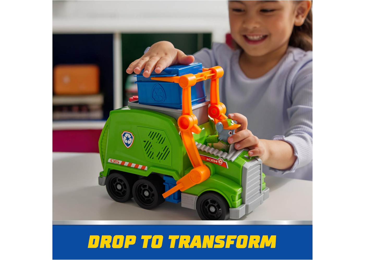 Машинка с Фигуркой Рокки Мусоровоз Щенячий Патруль Paw Patrol Rocky Recycle Truck Spin Master 6071474