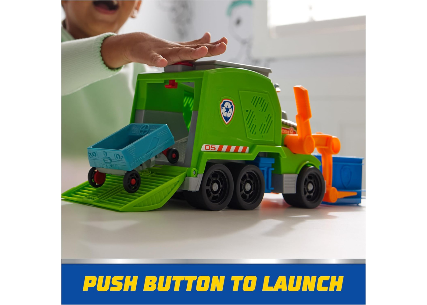 Машинка с Фигуркой Рокки Мусоровоз Щенячий Патруль Paw Patrol Rocky Recycle Truck Spin Master 6071474