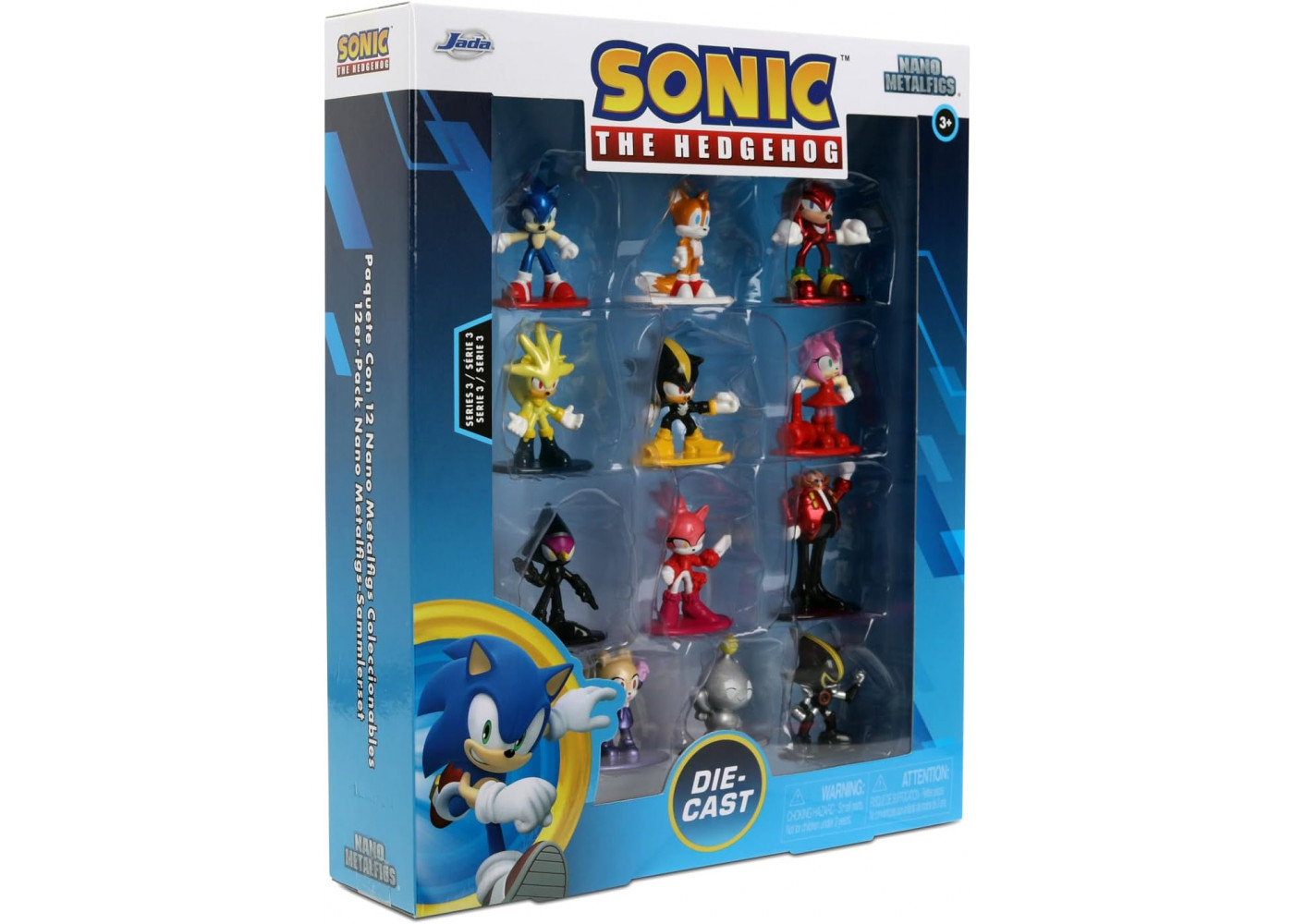 Набір 12 Фігурок Їжак Сонік 3 Sonic The Hedgehog Nano Metalfigs Series 3 Jada Toys 37353