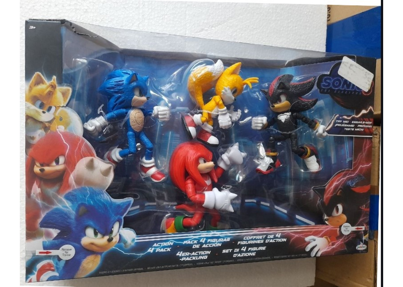 Набор 4 Фигурки Соник 3 (Уценка) The Hedgehog Sonic 3 Movie Action Figures Knuckles Jakks B424104