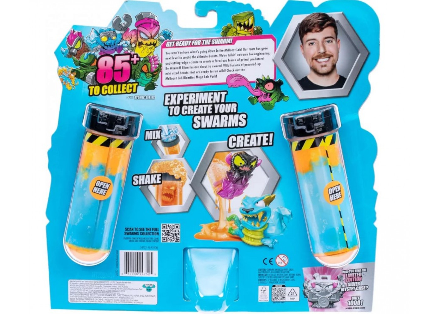 Набір-сюрприз Лабораторія Містера Біста (Уцінка) MrBeast Lab Swarms Collectible Micro Beasts Moose Toys B24752