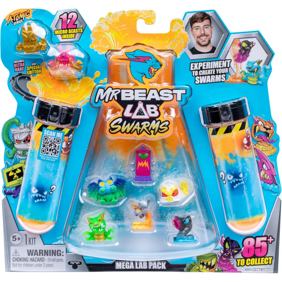 Набір-сюрприз Лабораторія Містера Біста MrBeast Lab Swarms Collectible Micro Beasts Moose Toys 24752