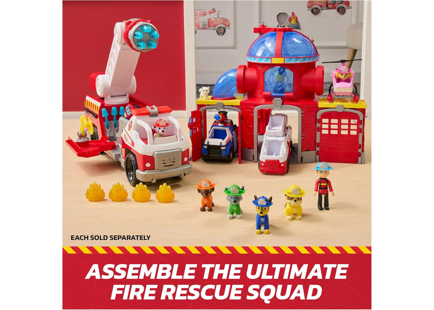 Щенячий Патруль Маршал Пожарная Машинка Paw Patrol Fire Rescue with Marshall Spin Master 6072639