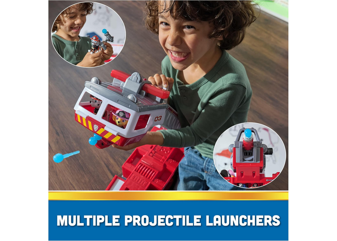 Пожарная машина Щенячий патруль с фигурками Чейза, Маршалла и Скай Paw Patrol Fire Truck Spin Master 6071250